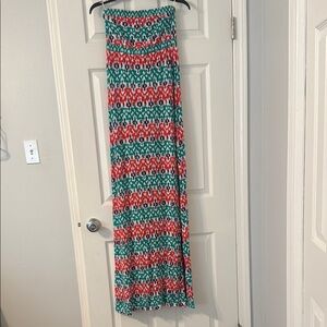 Colorful Patterned Maxi Skirt